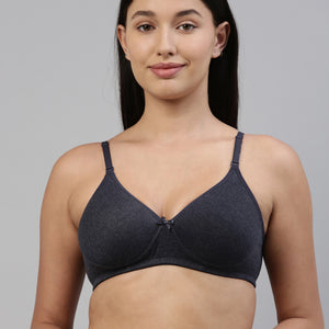 Elle Indigo Melange Cotton T-Shirt Bra for Women