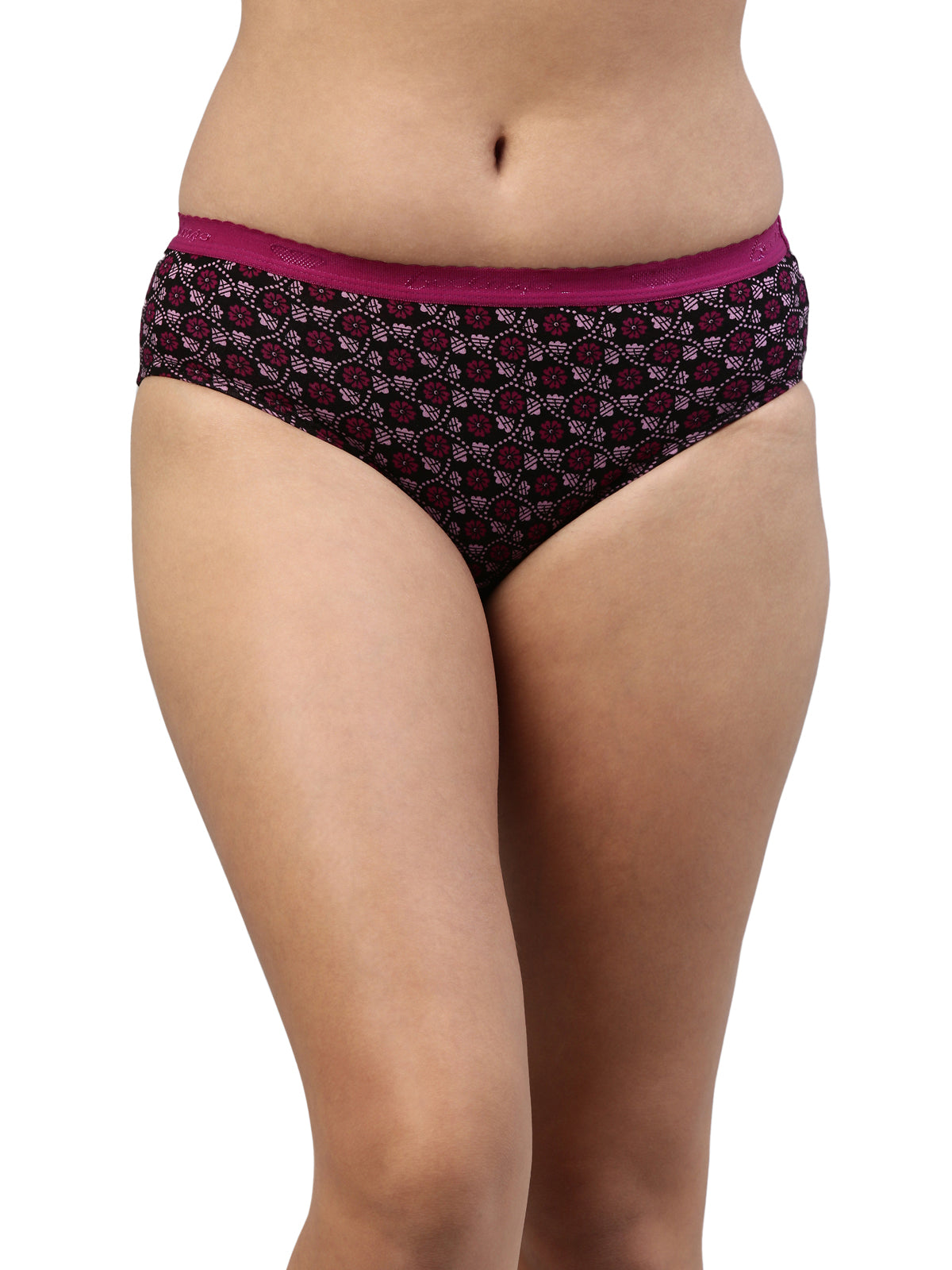 Amelie 104 High Coverage Printed Cotton Hipster Panty - Assorted Colours AS02