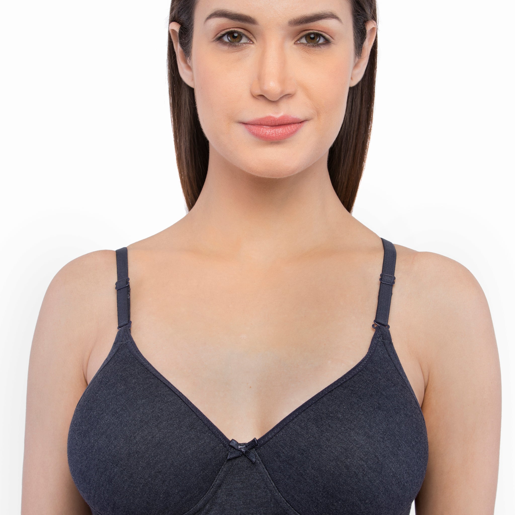 Buy FEELBLUE Comfort Women's Transparent Strap Non-Padded Non-Wired Cotton  Bra (Multicolour) - Combo Pack of 4 at