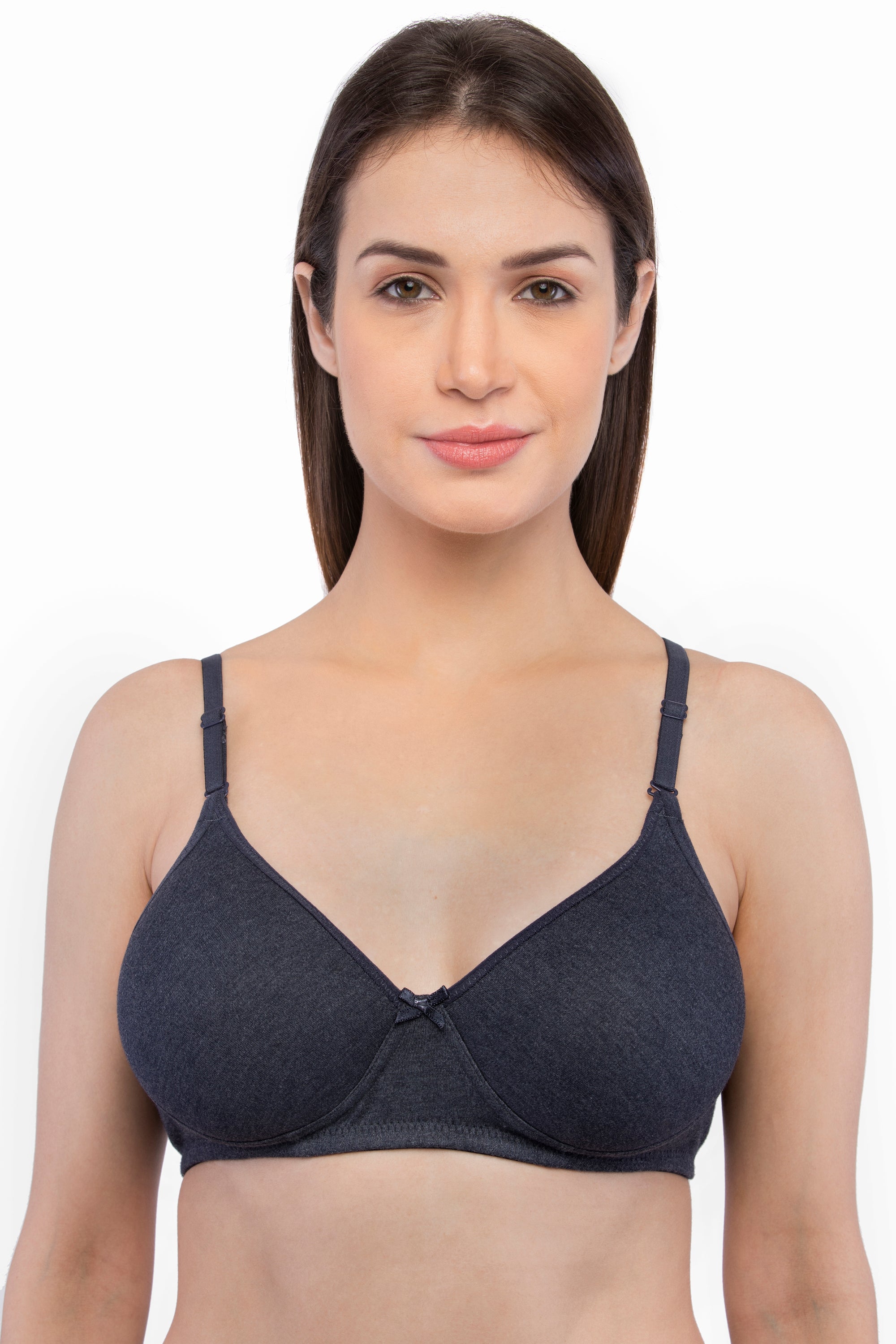 Women's Cotton Seamless Lightly Padded Non-Wired Low Coverage T-Shirt  Regular Bra –