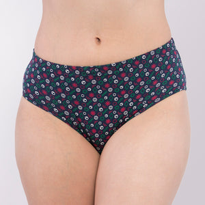 Feelings Passion Women's Inner Elastic Cotton Hipster Panty Printed- Assorted Colours