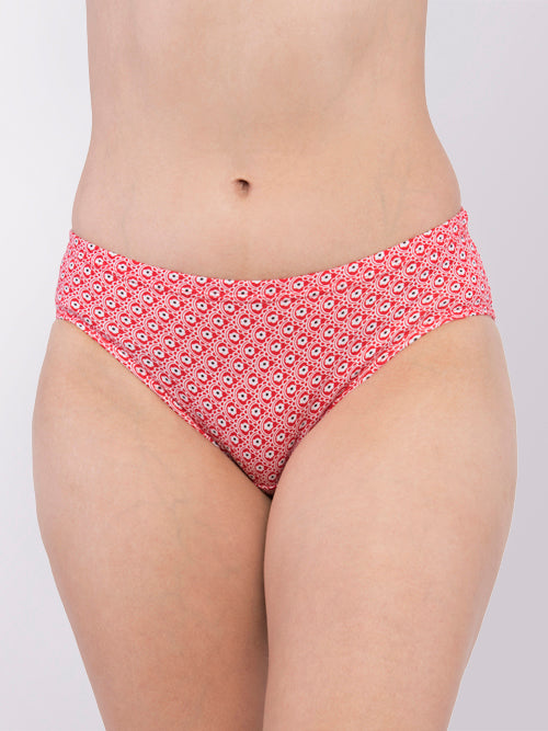Feelings Women's Inner Elastic Cotton Hipster Panty Plain - Assorted Colours (Amelie-101)