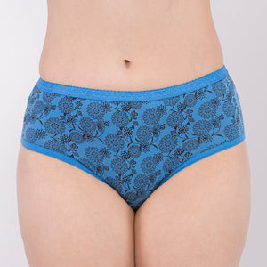 Feelings Women's Outer Elastic Cotton Hipster Panty Printed - Assorted Colours (Amelie-104)
