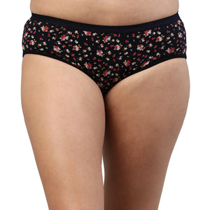 Passion OE Soft Cotton Printed Hipster Panty for Women - Assorted Colours AS04