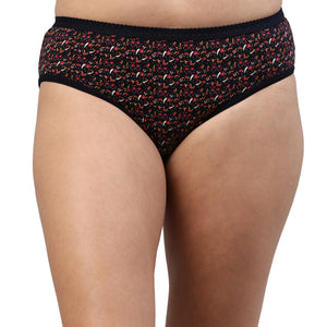 Passion OE Soft Cotton Printed Hipster Panty for Women - Assorted Colours AS01