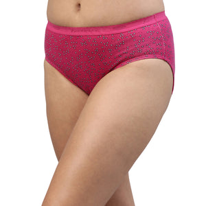 Amelie 104 High Coverage Printed Cotton Hipster Panty - Assorted Colours AS01