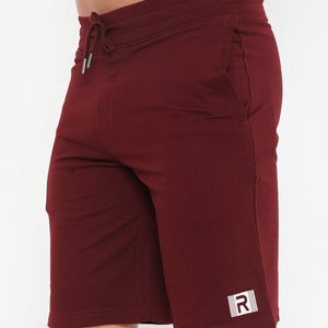 Men 002 Active Cotton Shorts - Maroon