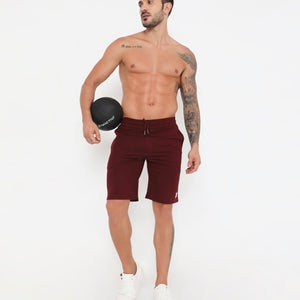 Men 002 Active Cotton Shorts - Maroon