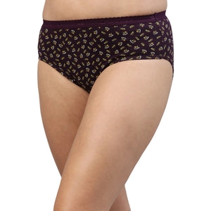 Amelie 104 High Coverage Printed Cotton Hipster Panty - Assorted Colours AS04