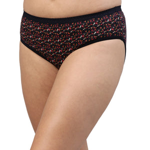 Passion OE Soft Cotton Printed Hipster Panty for Women - Assorted Colours AS01