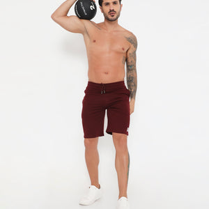 Men 002 Active Cotton Shorts - Maroon