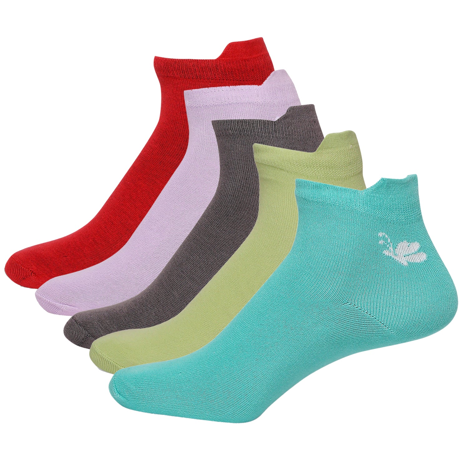 Feelings Sports Socks for Women's 100% Cotton for Active Lifestyles, Moisture Control, and Distinctive Style- Assorted (Pack of 5)