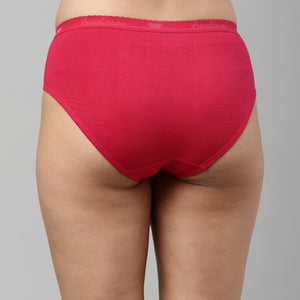 Amelie 103 Solid Outer Elastic Cotton Hipster Panty - Assorted Colours AS02