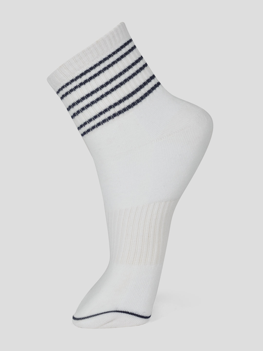 FRENCHIE PO4 STRIPE DESIGN-11 ANKLE CUT ASSORTED COTTON SOCKS