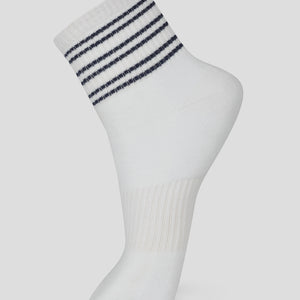 PACK OF 4 STRIPE DESIGN-11 ANKLE CUT ASSORTED COTTON SOCKS