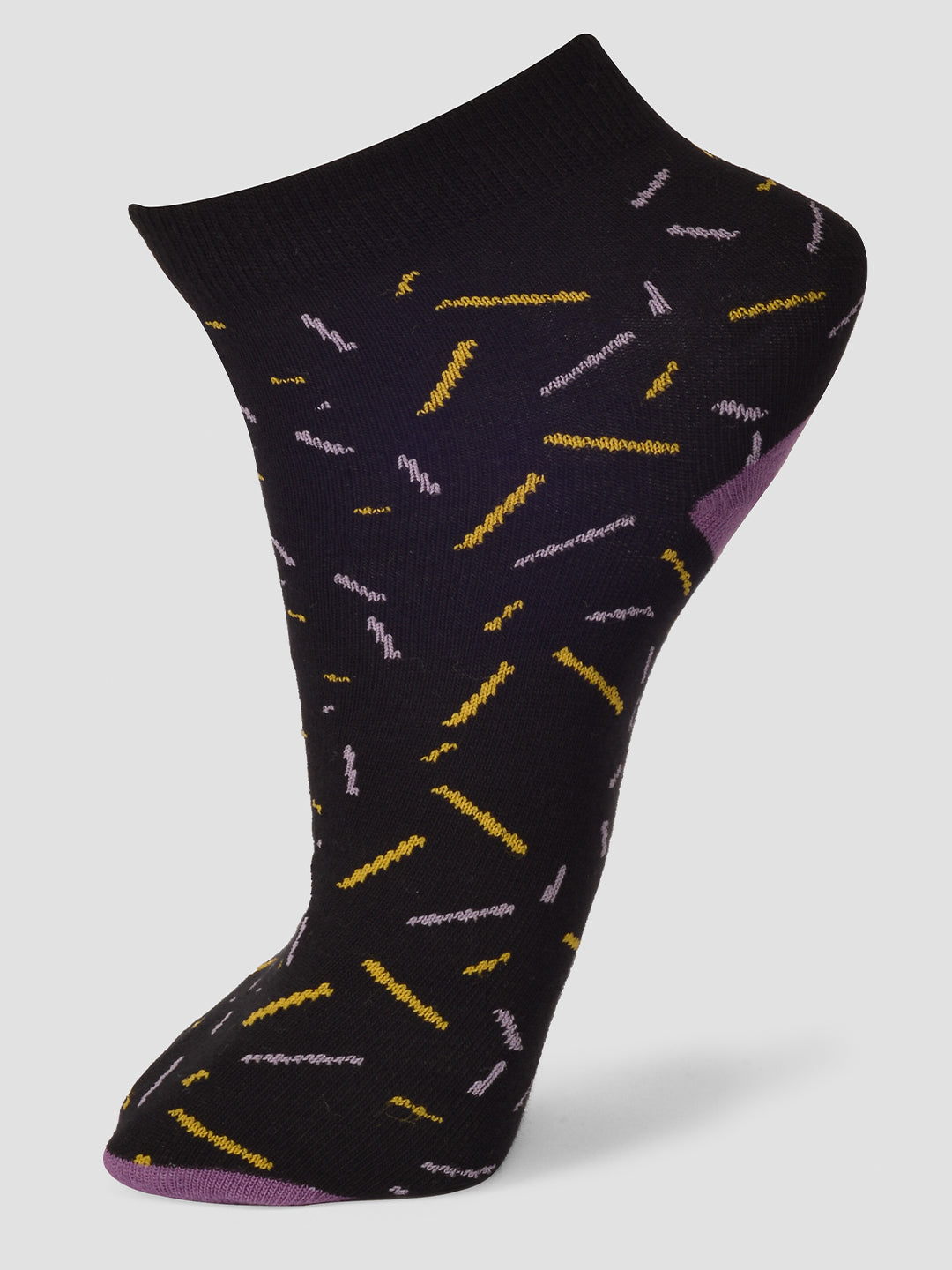 FRENCHIE PO5 GEOMETRIC ALL OVER DESIGN ANKLE LENGTH CUT ASSORTED COTTON SOCKS 01