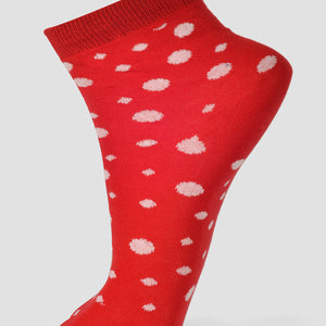 FRENCHIE PO5 POLKA ALL OVER DESIGN ANKLE LENGTH CUT ASSORTED COTTON  SOCKS 03