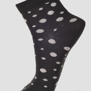 FRENCHIE PO5 POLKA ALL OVER DESIGN ANKLE LENGTH CUT ASSORTED COTTON  SOCKS 03
