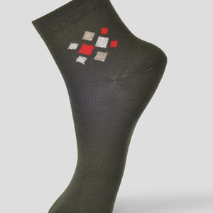 VIP PO5 FORMAL -SMALL  MOTIF - 001 ANKLE CUT ASSORTED COTTON SOCKS
