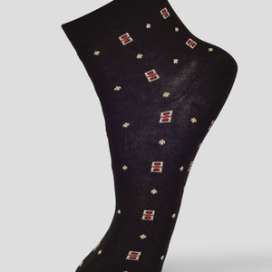 VIP PO5 SMART FORMAL-ALL OVER  - 001 ANKLE CUT ASSORTED COTTON SOCKS
