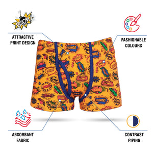 TR002 Kid's Soft Cotton Printed Trunk for Boys - Assorted Colours