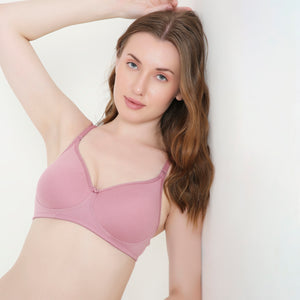 Women's Mauve Pink Lightly Padded Everyday T-Shirt Bra