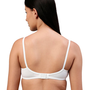 Dazzle Solid White All Day Long Essential Bra for Women