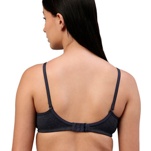 Elle Indigo Blue Cotton T-Shirt Bra for Women