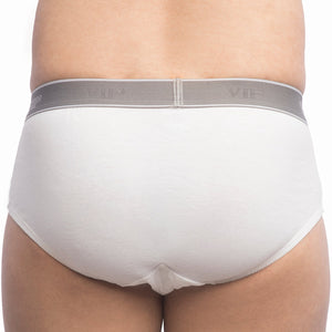 Regal 1001W Men's Pure Cotton White Briefs with Soft Elasticized Waistband