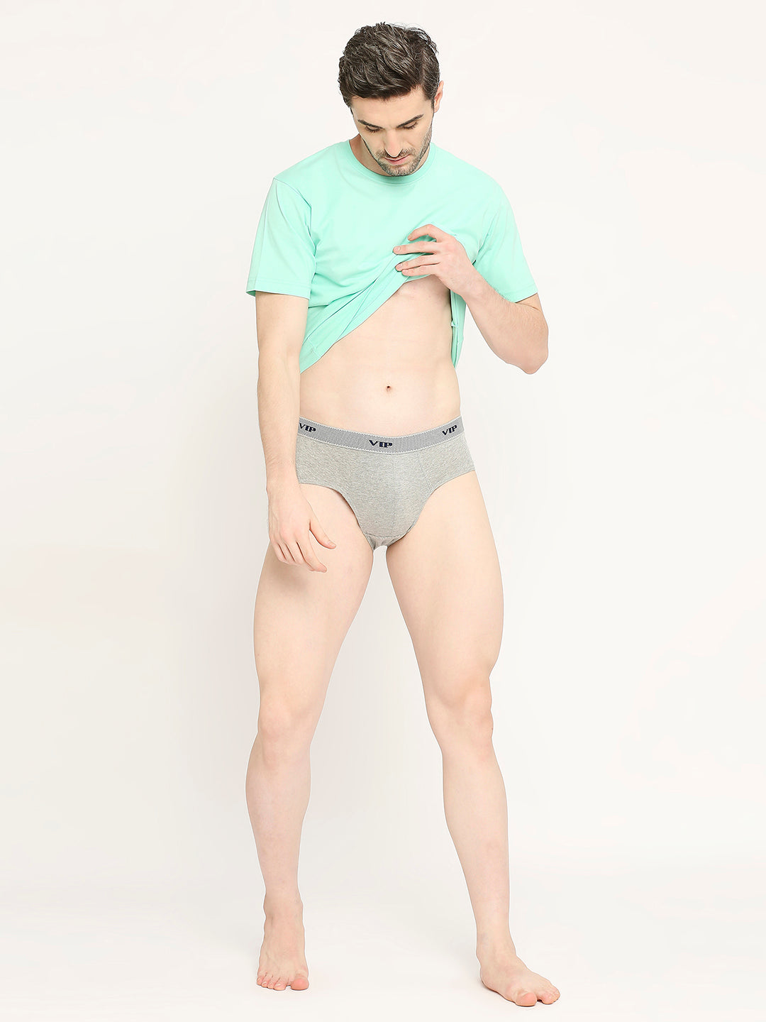 Fresh - Men's Soft Cotton Briefs with Air Mesh Panel in Assorted Colors - AS02