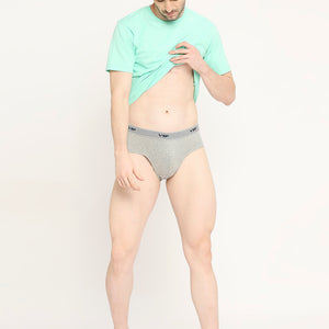 Fresh - Men's Soft Cotton Briefs with Air Mesh Panel in Assorted Colors - AS02