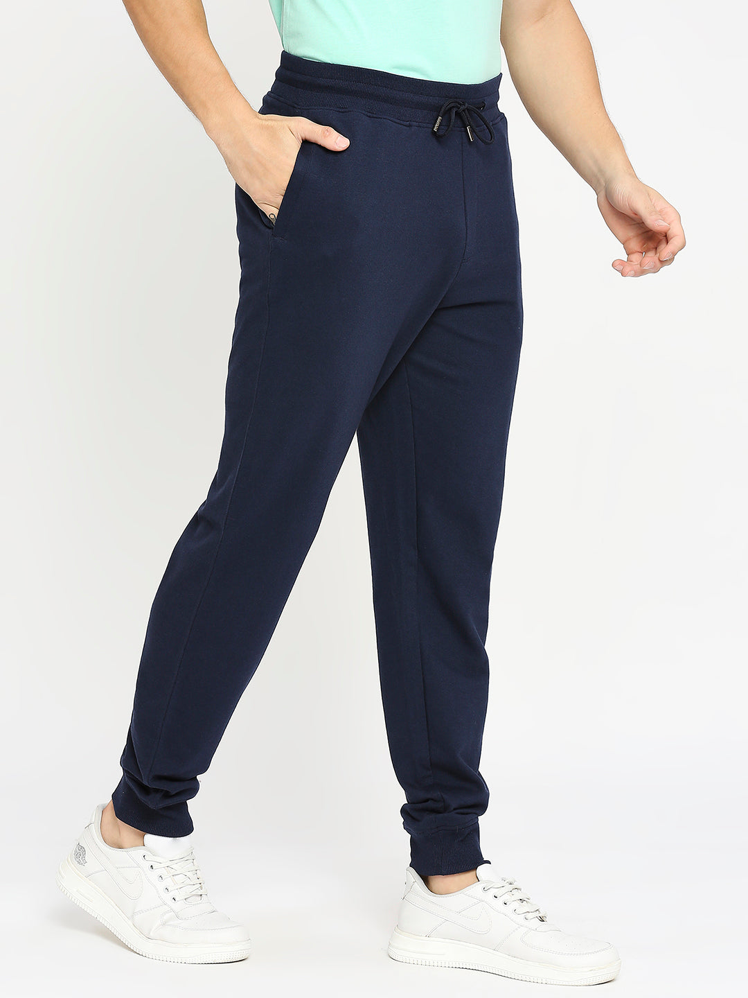 Men 002 Active Cotton Joggers - Navy Blue