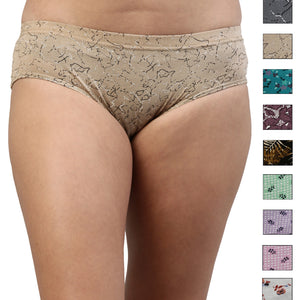 Passion IE Soft Cotton Full Coverage Hipster Panty for Women - Assorted Colours AS04