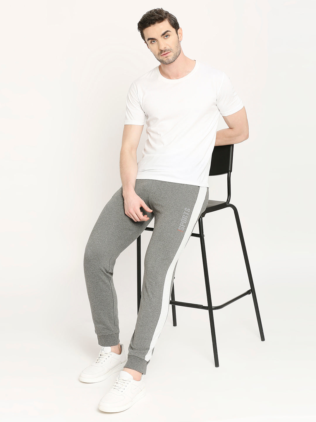 Men 001 Performance Cotton Joggers - Grey Melange