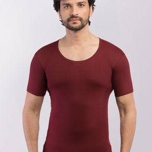 VIP Men's Supreme Round Neck Cotton Vest with Sleeves - Assorted Colours