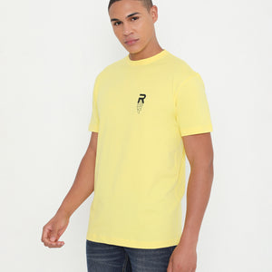 Men Solid Yellow Leisurewear Cotton Tee - 002