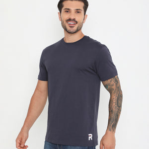 Men's Jet Navy Leisurewear Essential Cotton Tee - 004