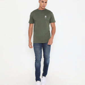 Men Solid Green Leisurewear Cotton Tee - 002