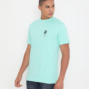 Men Solid Mint Leisurewear Cotton Tee - 002