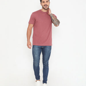 Men's Leisurewear Essential Cotton Tee - 004 - Red Roan