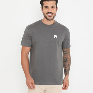 Men Dark Grey Essential Cotton T-Shirt 001