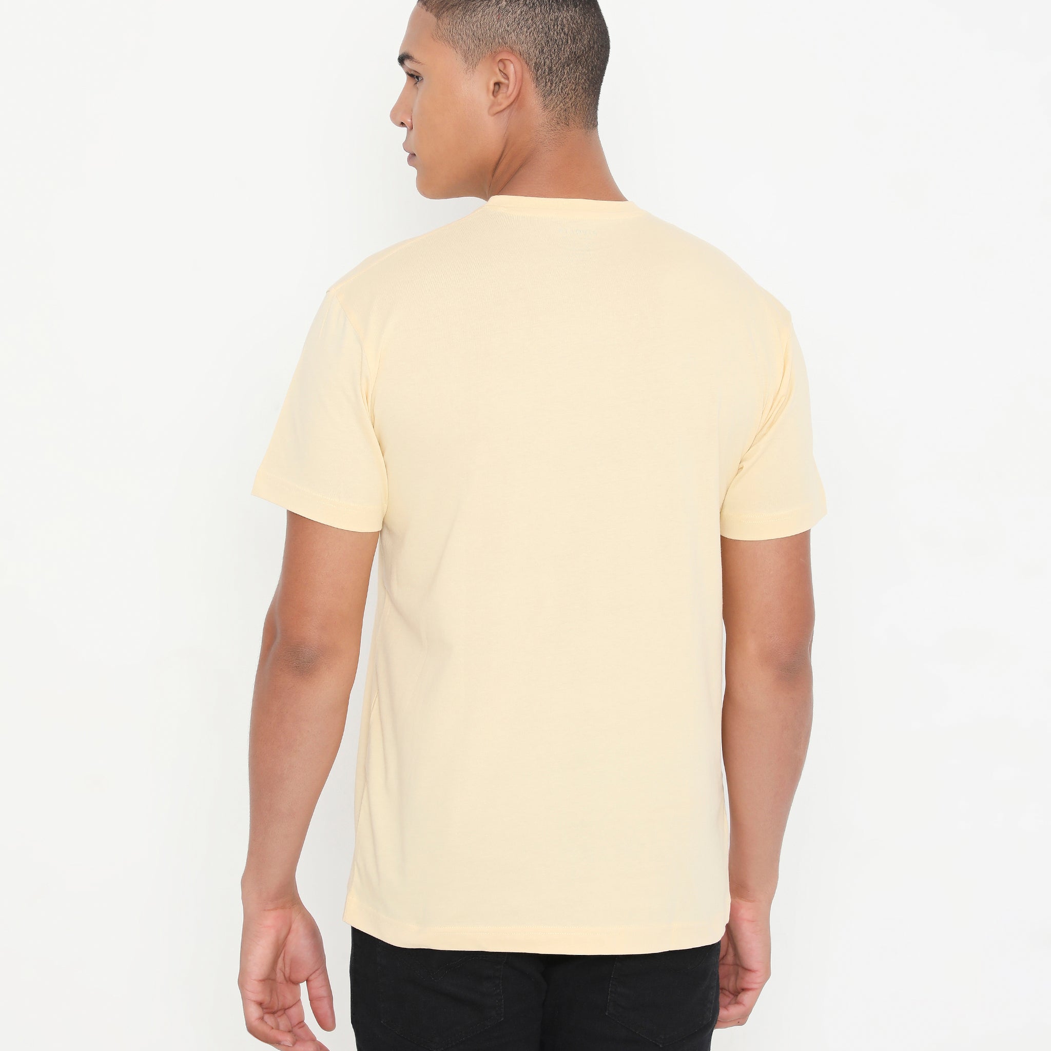 Men Creamy Corn Essential Cotton T-Shirt 001