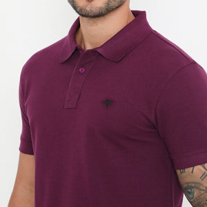 Men Classic Cotton Polo T-Shirt - Grape