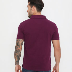 Men Classic Cotton Polo T-Shirt - Grape