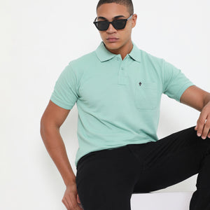 Men Pista Essential Cotton Polo T-Shirt with Chest Pocket