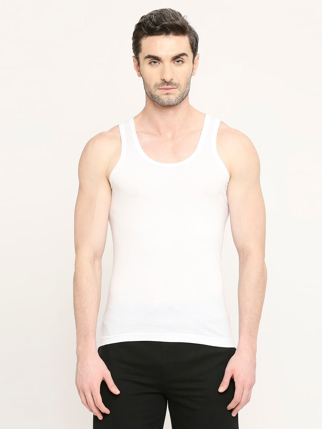 Buy VIP Bonus Classic White Round Neck Mens Cotton Vest Online – VIP ...