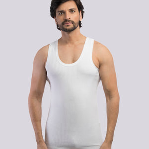 Bonus Linear - 100% Combed Cotton Rib Vest for Men