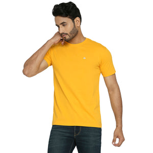 Golden Yellow Everyday Essential Cotton T-Shirt for Men