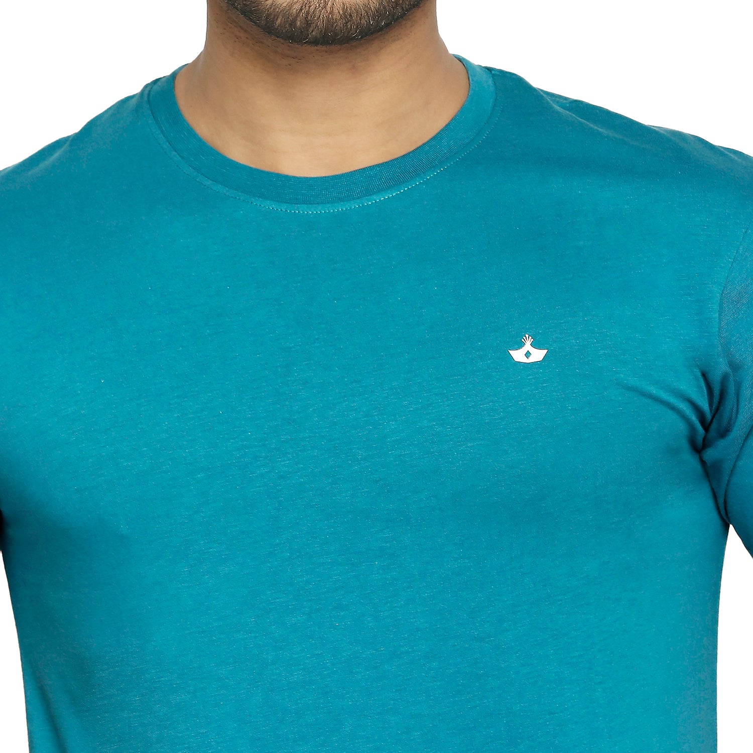 Solid Teal Everyday Essential Cotton T-Shirt for Men
