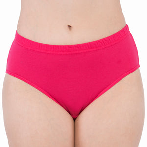 Feelings Intimate Women's Inner Elastic Cotton Hipster Panty Plain- Assorted Colors